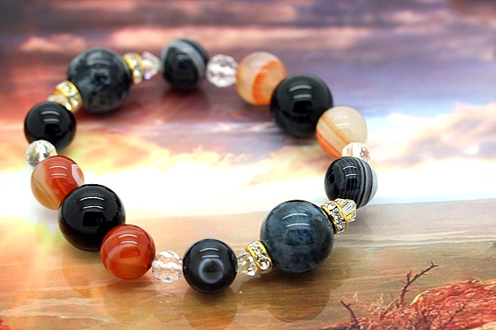 邪魔者 嫌いな人を遠ざける! 悪縁切り ブレスレット② ブラックアクア