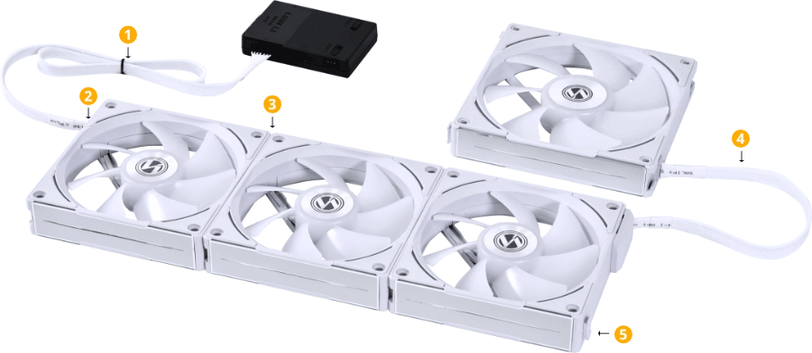 LIAN LI UNI FAN AL120 V2 BK 3 Pack｜WEST