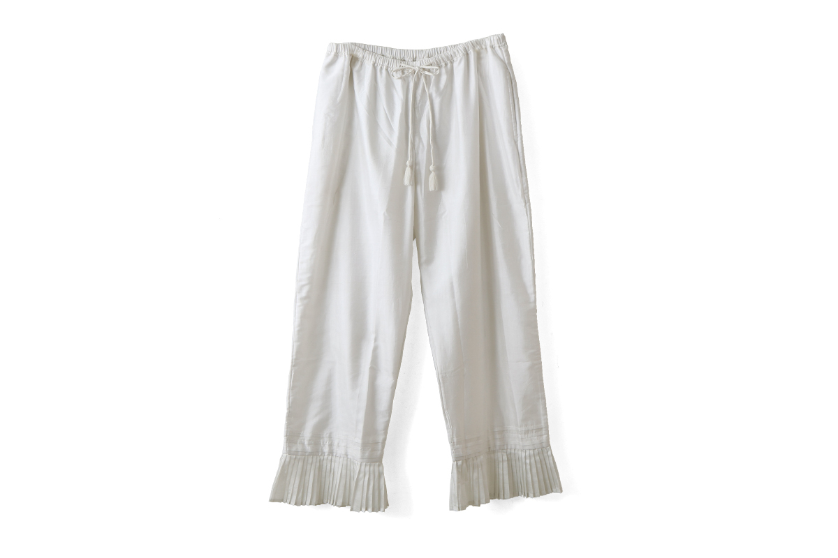 BUNON Khadi Silk Hem Tuck Pants