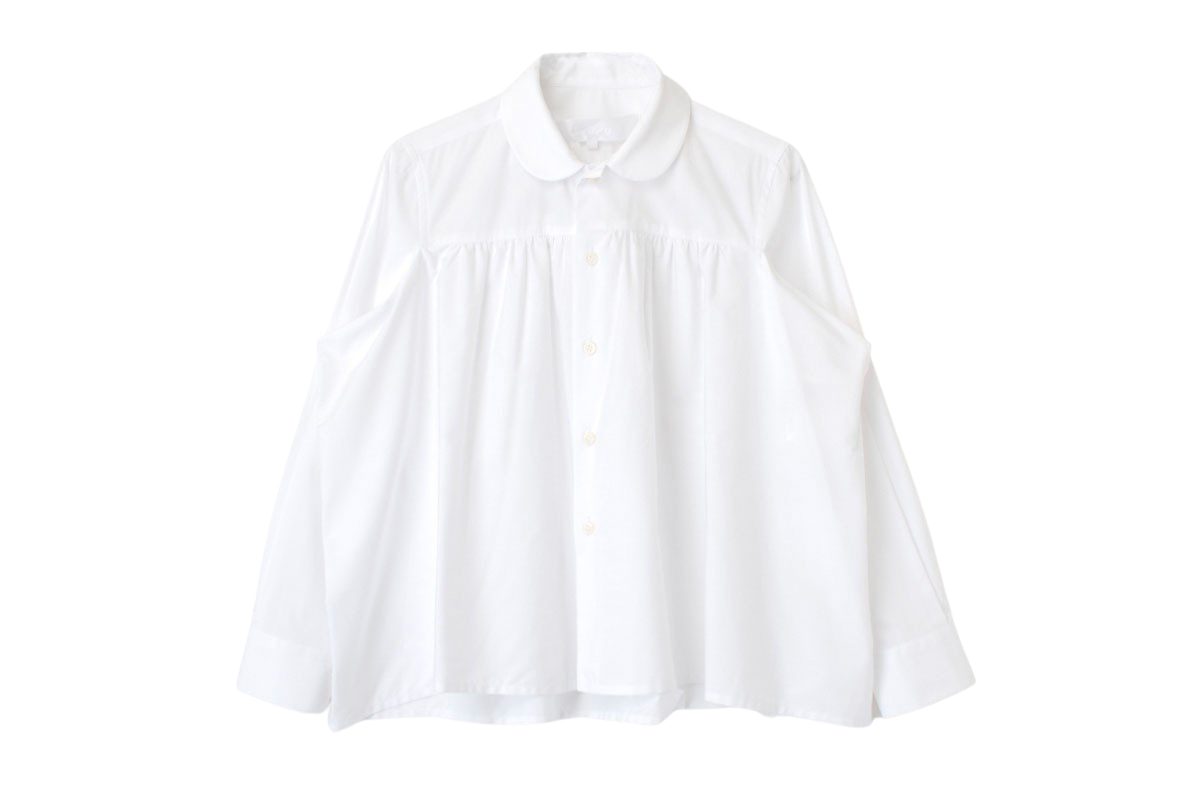 tao タオ 丸襟ギャザーブラウス