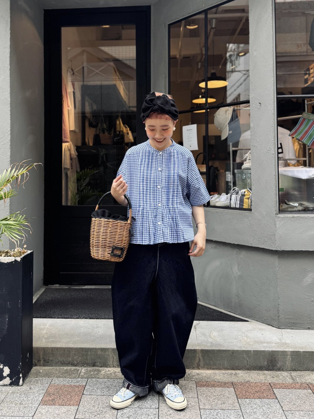 ebagos エバゴス バケツMバスケットリネンかぶせ