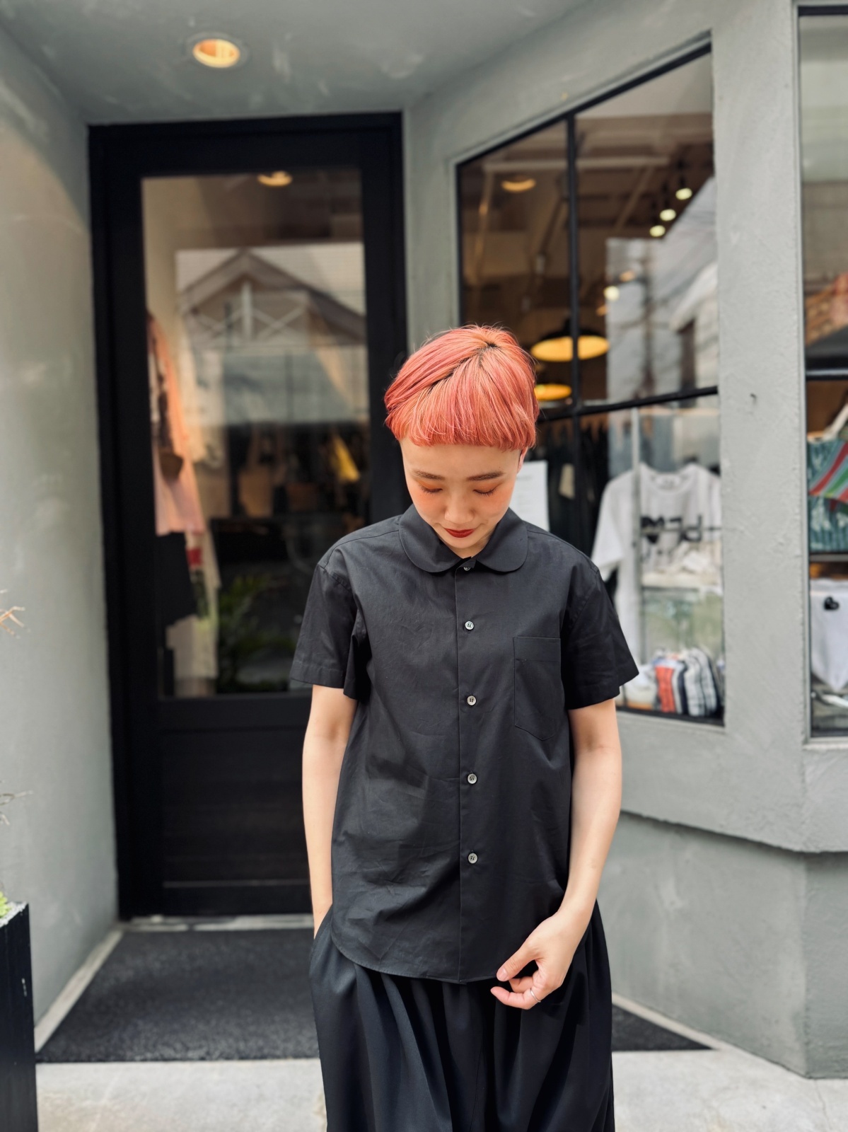 tao タオ 丸襟半袖ブラウス