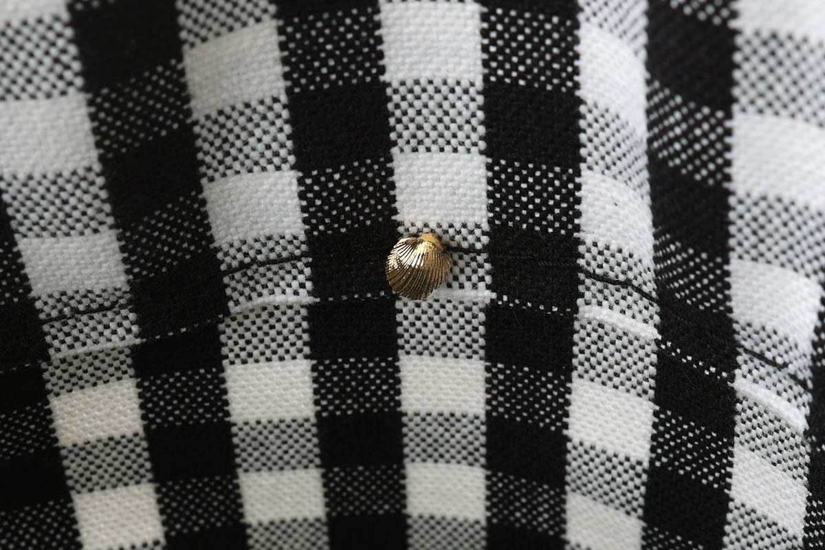 ebagos エバゴス ギンガム・ワンハンドルトート M