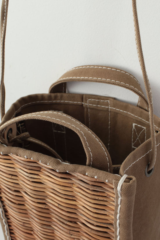 ebagos エバゴス キャンバス・カゴ袋ショルダー