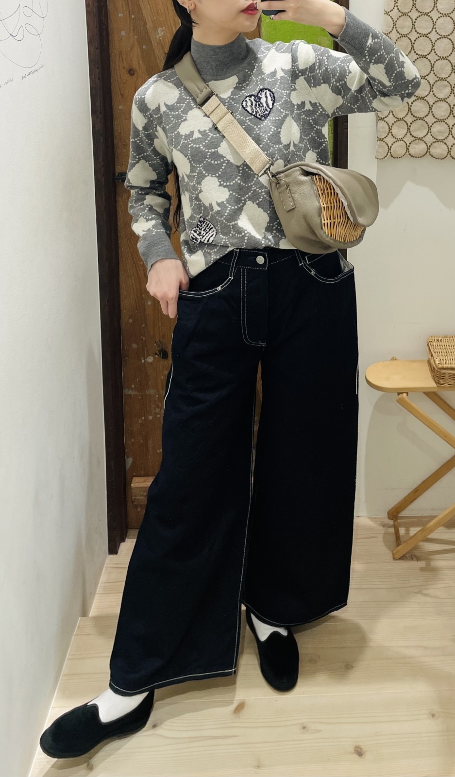 mina perhonen ミナぺルホネン forest card ニットプルオーバー