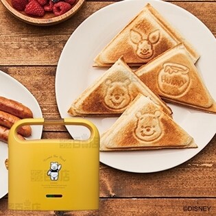 プーさん] ディズニーシリーズ Disney ホットサンドメーカー/TSH-701D