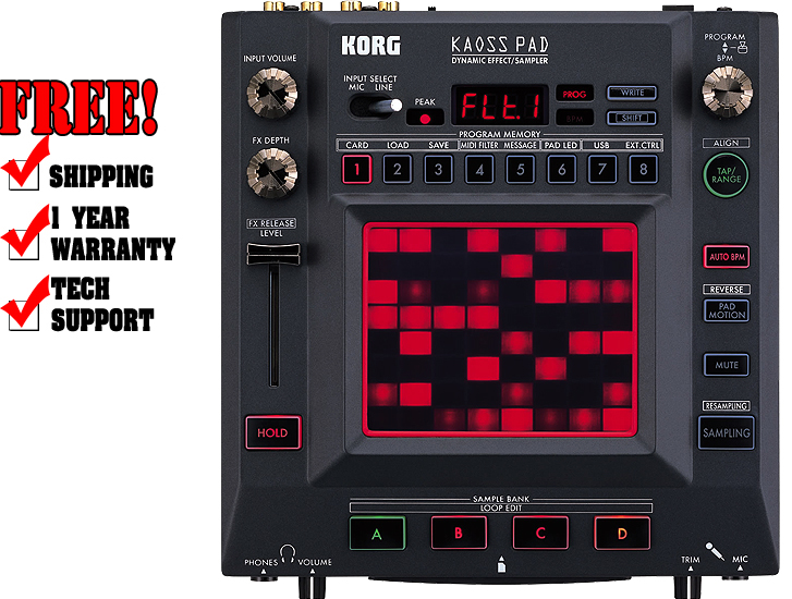 Korg Kaoss Pad KP-3 DJ Sound Effect comes equipped with 128 great