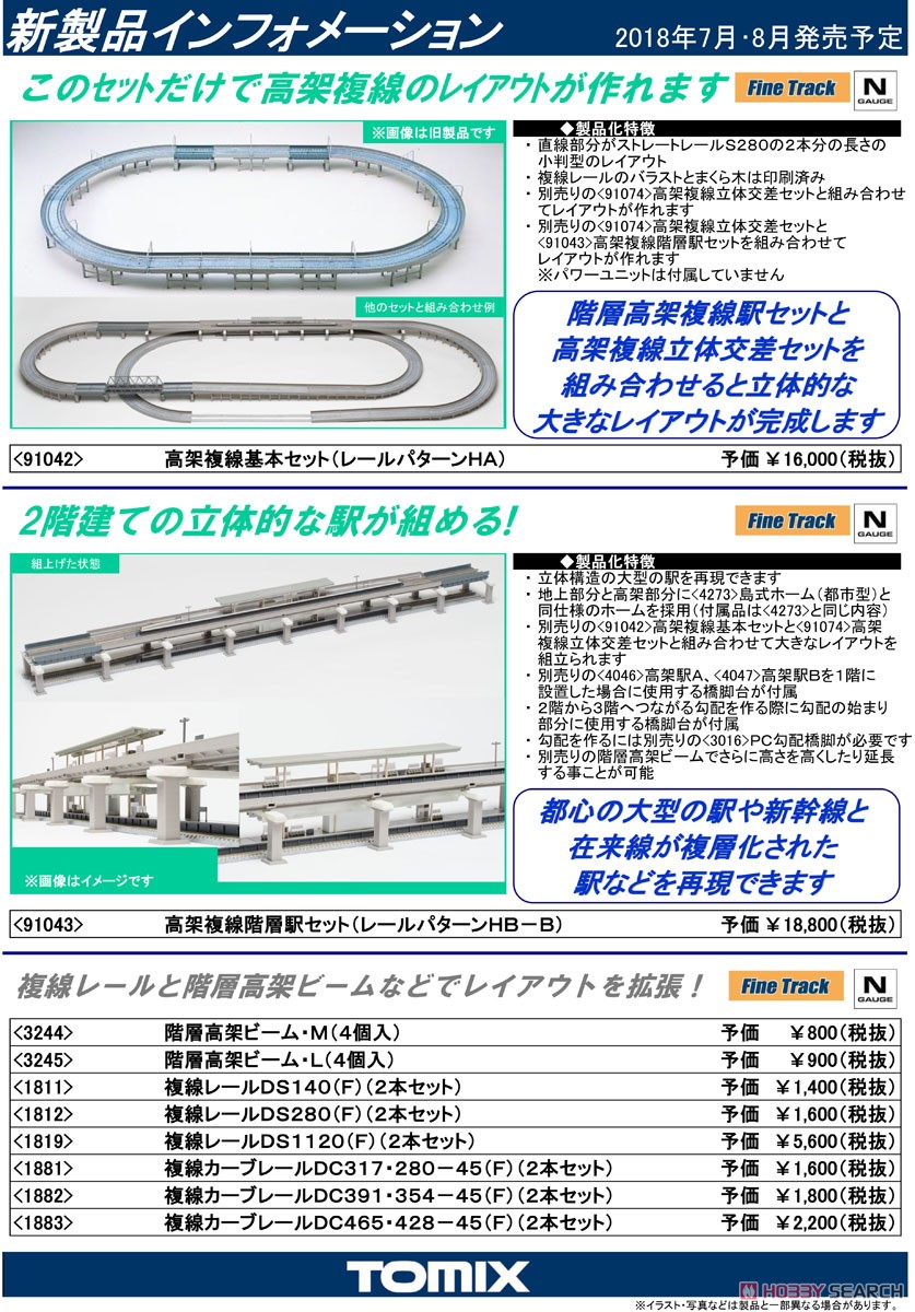 Fine Track 高架複線階層駅セット (レールパターンHB-B) (鉄道模型