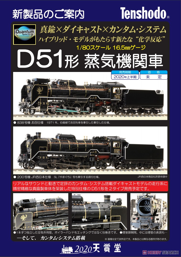 16番(HO) D51形蒸気機関車 200号機 JR西日本仕様 (真鍮製車体×カンタム