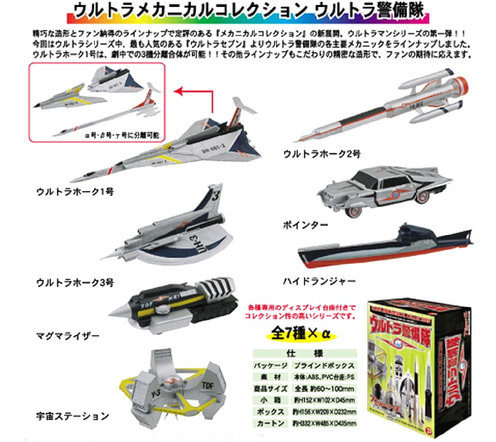 ウルトラメカニカルコレクション ウルトラ警備隊 10個セット (完成品