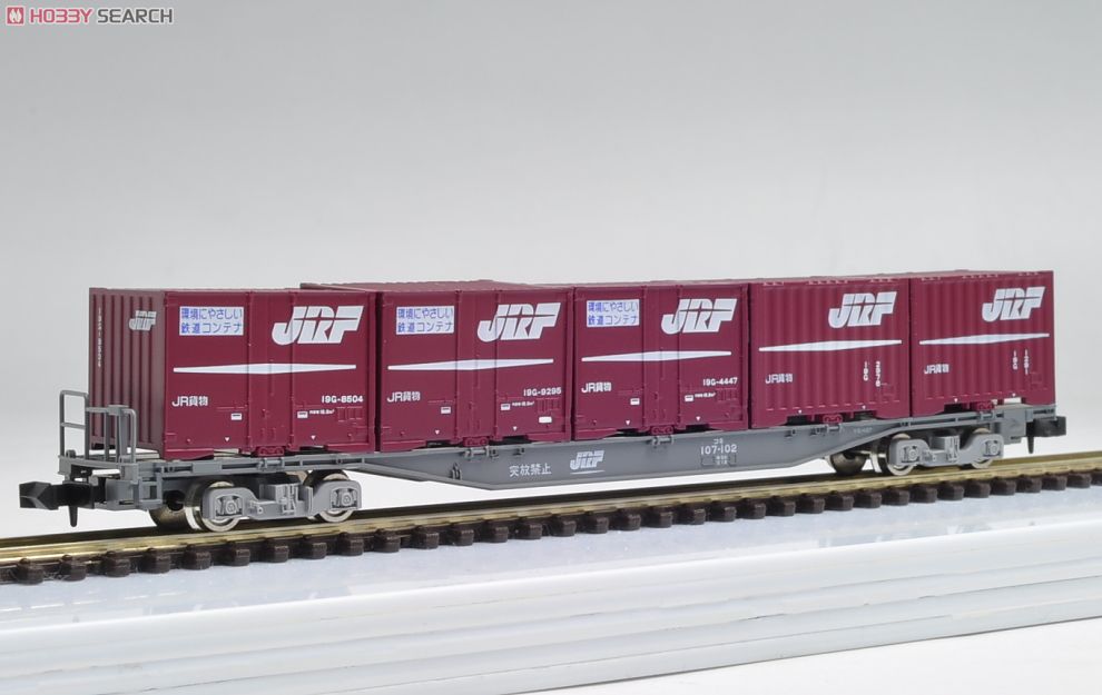 JR貨車 コキ107形 (コンテナ付) (鉄道模型) - ホビーサーチ 鉄道模型 N