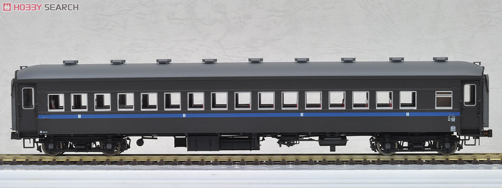 16番 国鉄客車 オロ35形 (シングルルーフ/青帯/リベット無し/ぶどう1号