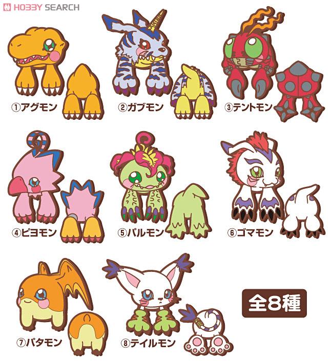 デジモンアドベンチャー のっかりラバークリップ 8個セット
