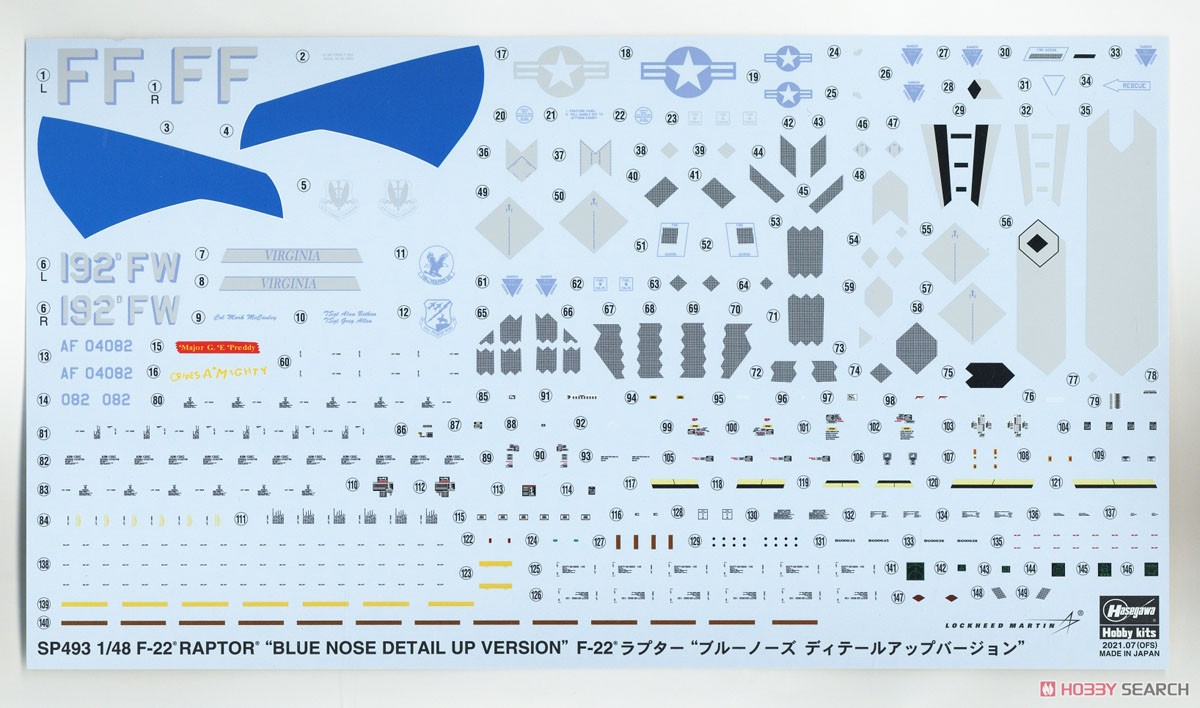 F-22 ラプター `ブルーノーズ ディテールアップ バージョン