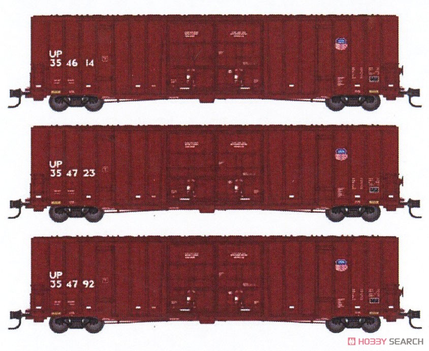 993 02 150 (N) 60ft ボックスカー Union Pacific (3両セット) ☆外国