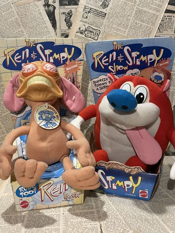Ren&Stimpy/Squeeze Plush set(90s/with box) NC-016 - 2000toys高円寺店