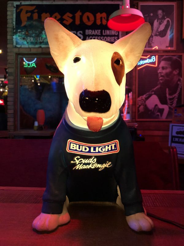 80s Vintage Spuds MacKenzie Bud Light Store Display Lamp (S030