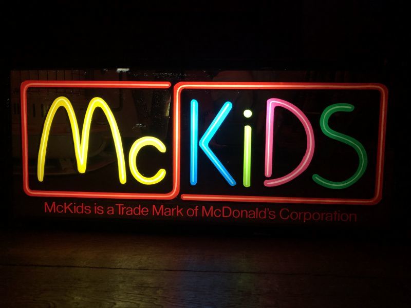 80s Vintage McDonalds McKidS Store Display Lighted Sign (T849