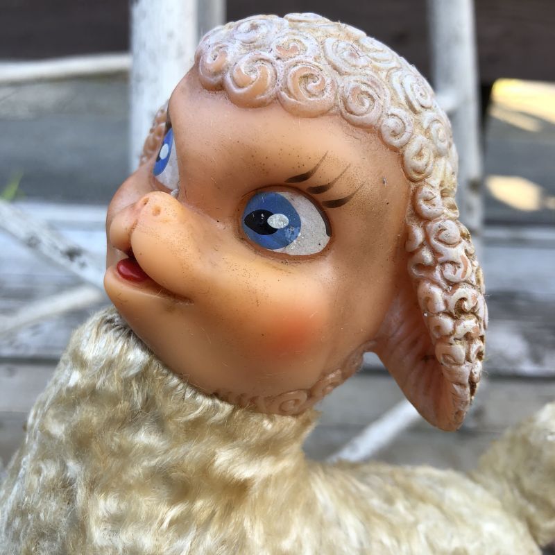 Vintage Rubber Face Doll Sheep (B391) - 2000toys Antique Mall