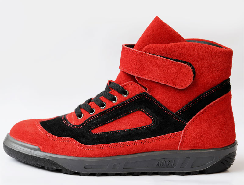 JIS】青木安全靴 ATENEO ZR-21RB ベロア×ベロア レッド×ブラック 商品