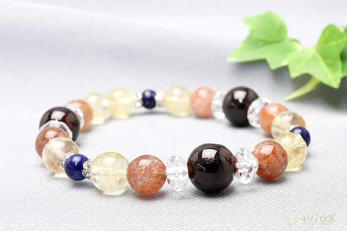 ガーネット・サンストーン・シトリン ブレスレット ｜ 天然石通販の4976堂