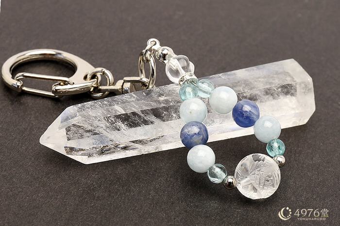 青龍水晶・アクアマリン・カイヤナイト キーホルダー ｜ 天然石通販の