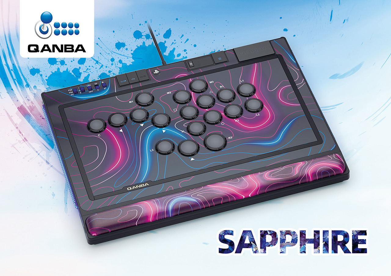 Qanba製のレバーレスアケコン「Sapphire」のプレオーダーが始まる。EVO