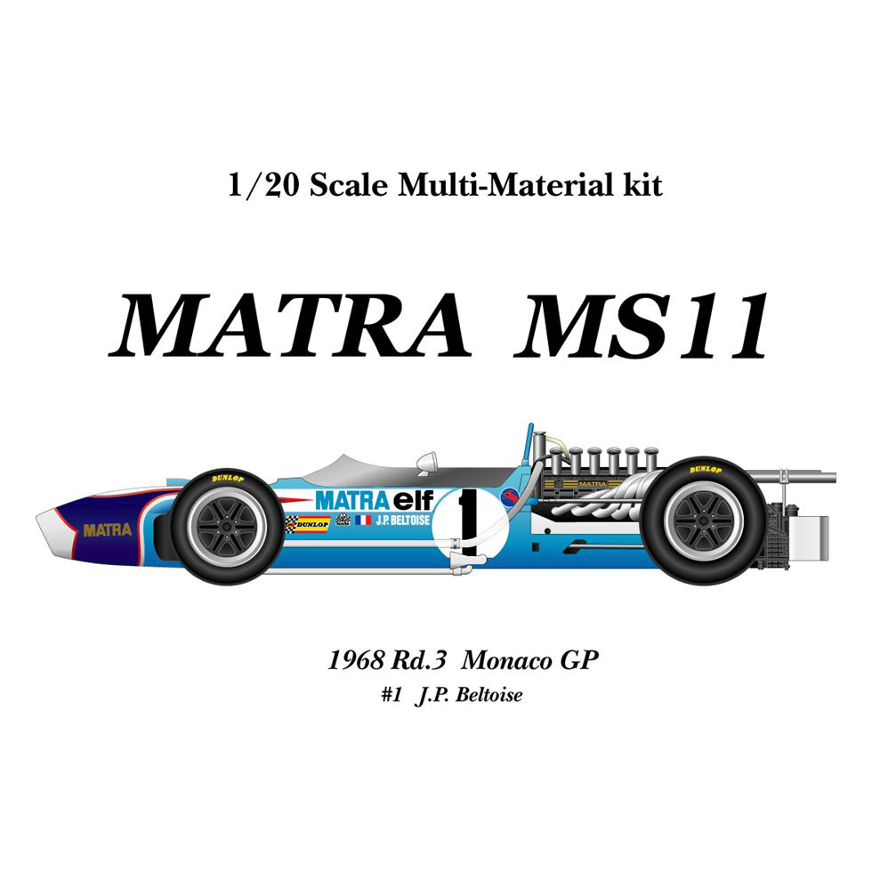 モデルファクトリーヒロ MFH 1/20 マトラ MS11 Ver.A `68 モナコGP