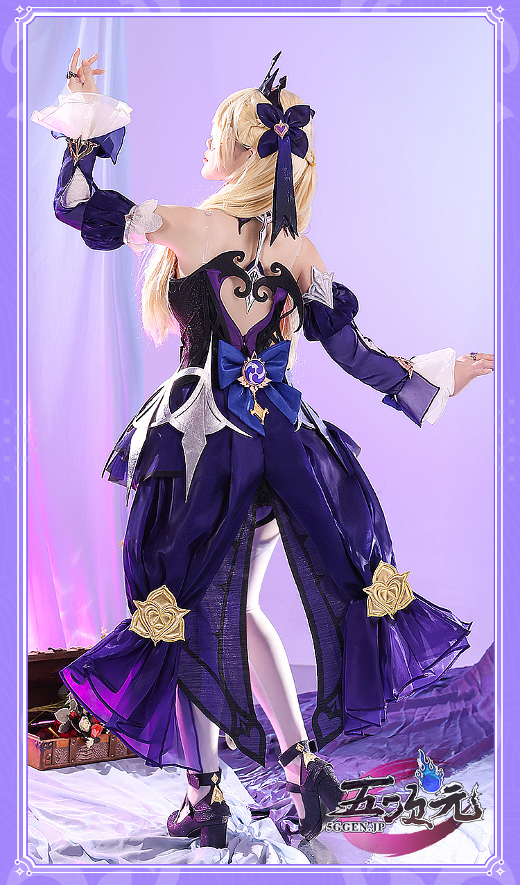 三分妄想 原神 コスプレ フィッシュル 新スキン 極夜真夢 衣装