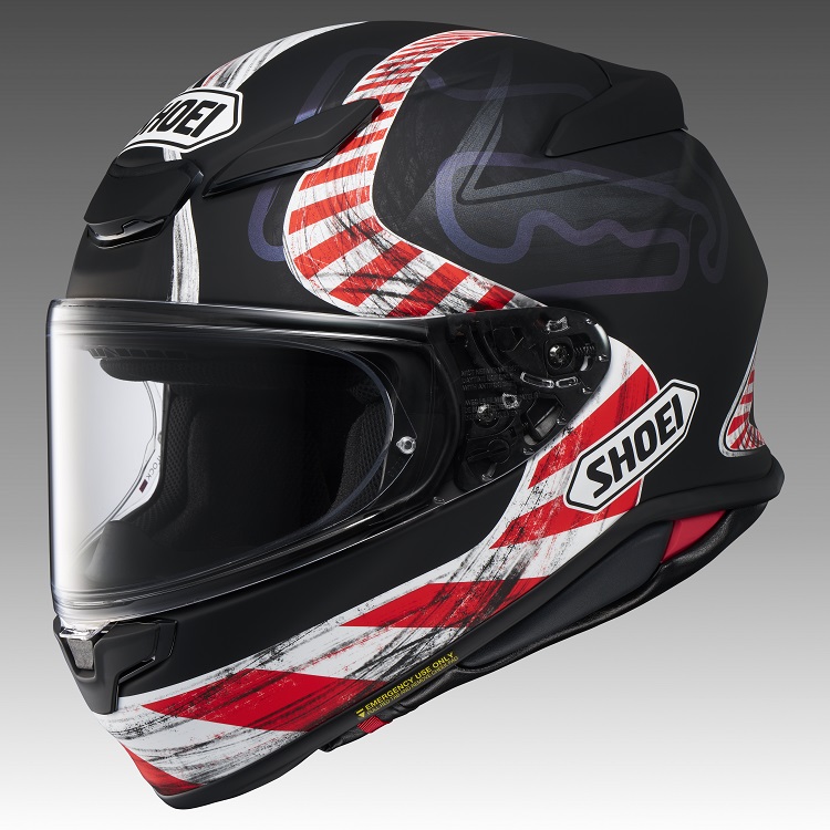 SHOEI Z-8 に新たなグラフィックモデル 「KNEE DOWN」（ニーダウン）が