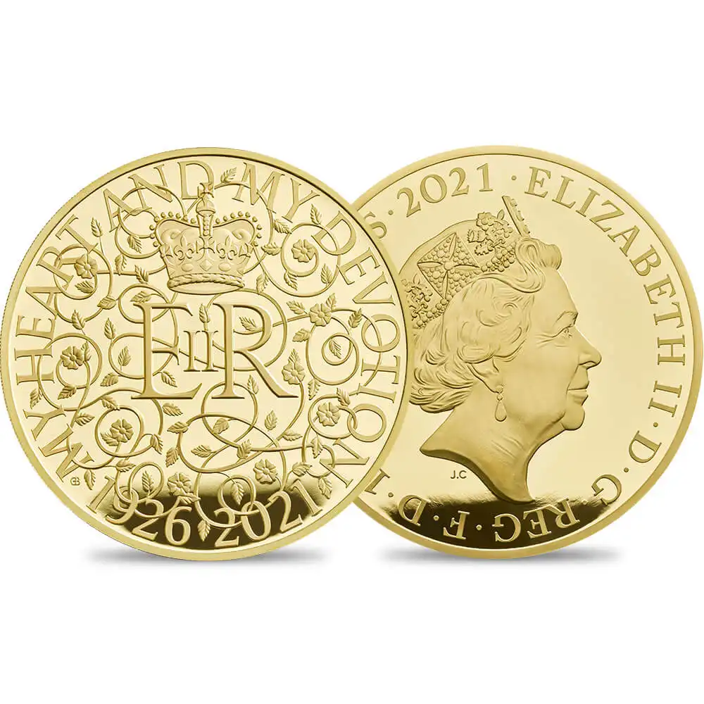 2021 エリザベス女王 生誕95周年記念 1000ポンド1キロプルーフ金貨 未