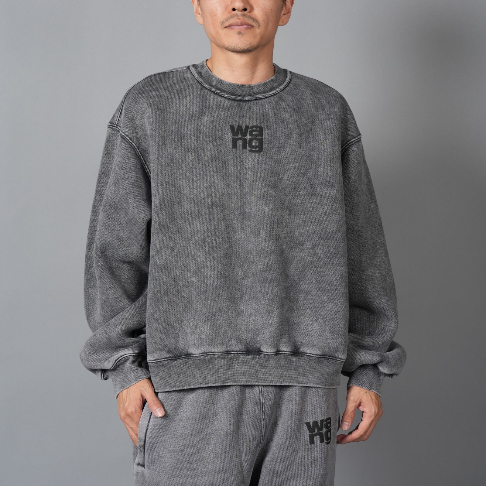 alexander wang - ESSENTIAL TERRY CLASSIC SWEATSHIRT PUFF PALINT