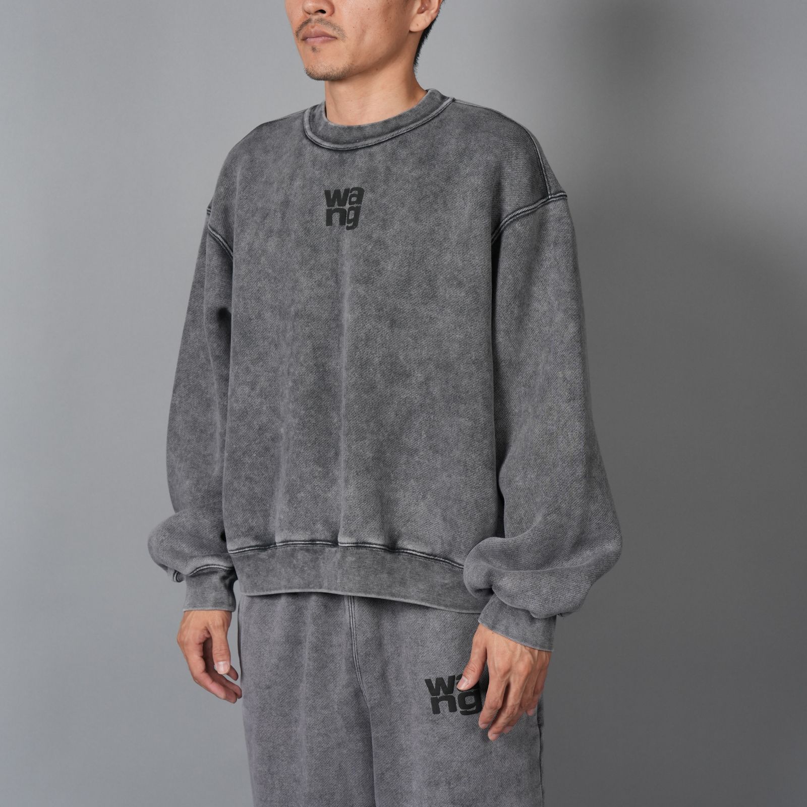 alexander wang - ESSENTIAL TERRY CLASSIC SWEATSHIRT PUFF PALINT