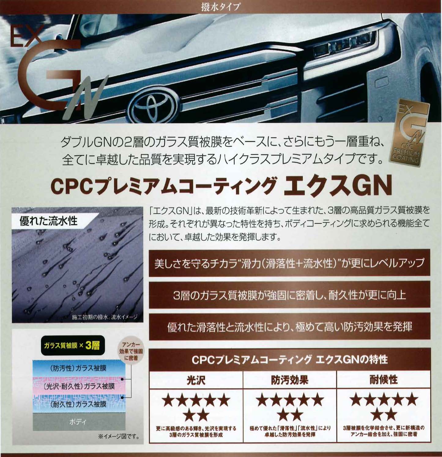 新車ボディコーティングラインナップ | トヨタカローラ栃木