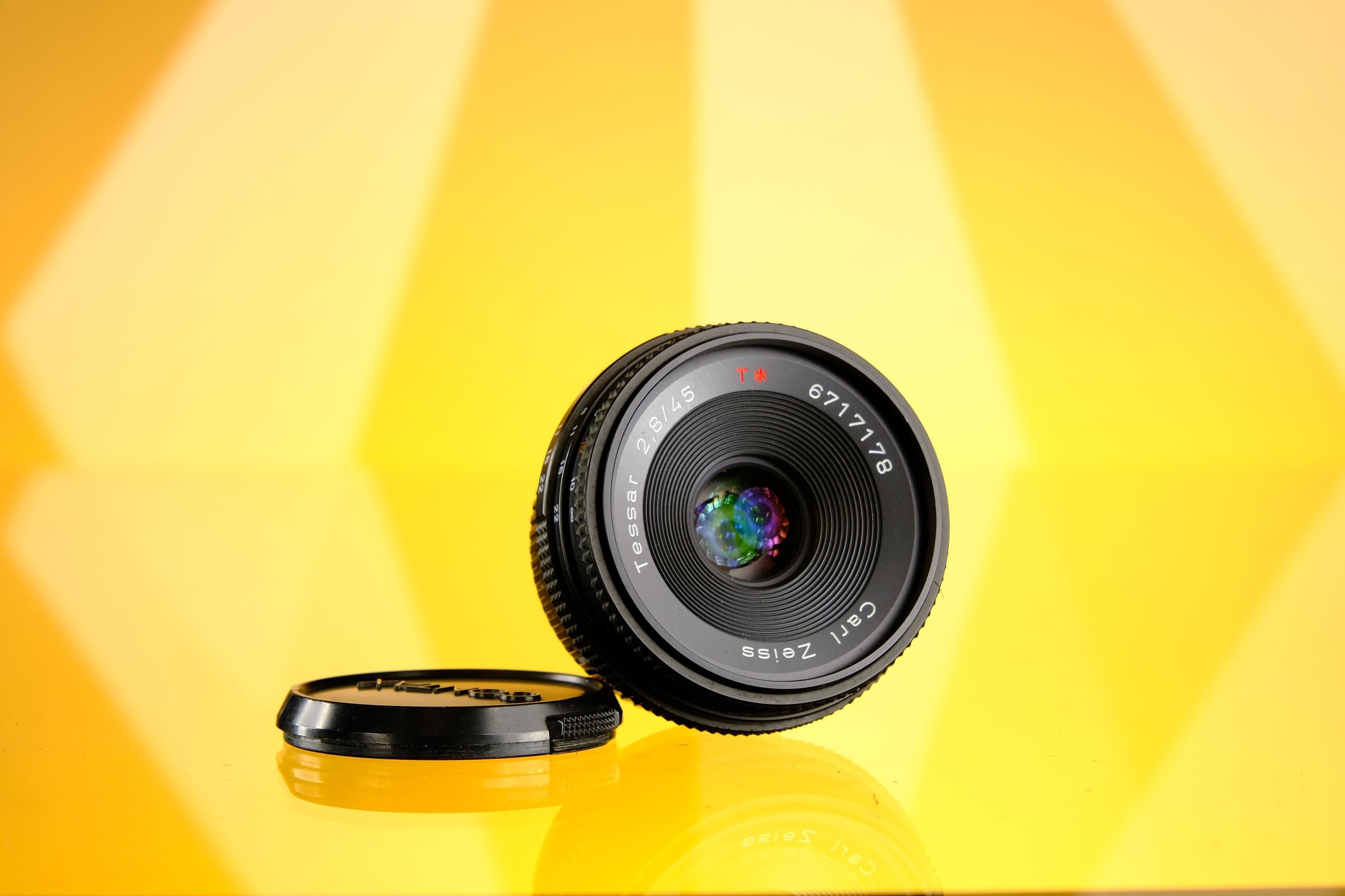 ジャンク品CONTAX 一眼レフカメラCarl ZeissTessar28/45 ☆超極上美品