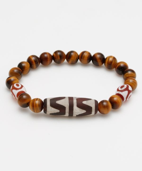 天珠】スリースト－ンブレスレット(BLUE TIGER EYE): 『チャイハネ