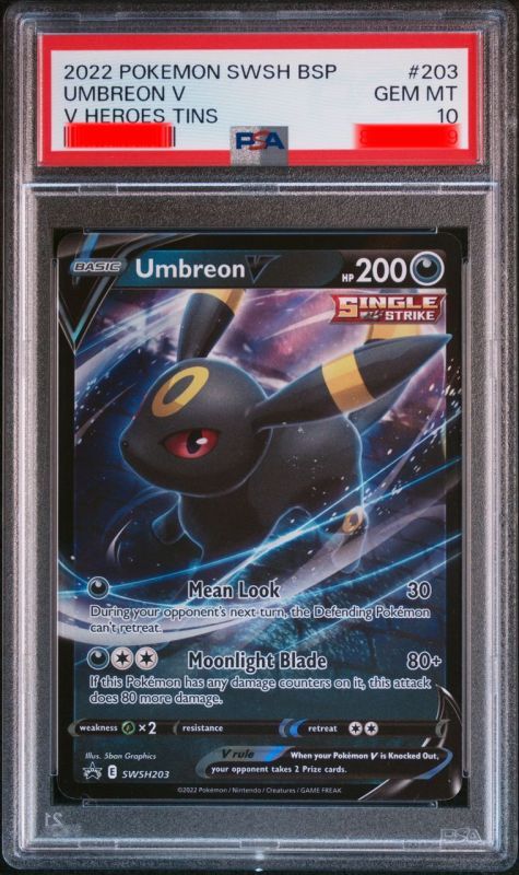 ブラッキーV 海外版 英語版 プロモ Umbreon V - SWSH203 - PSA10【Card