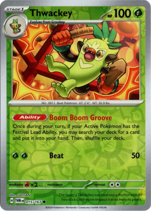 バチンキー 海外版 英語版 リバホロ Thwackey - 015/167 -【Card Chicken】