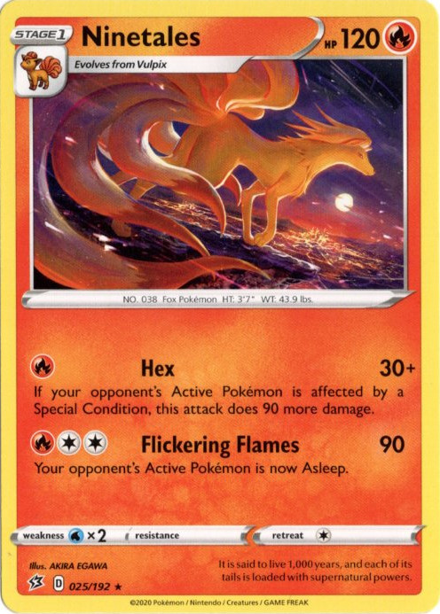 キュウコン 海外版 英語版 Ninetales - 025/192 -【Card Chicken】