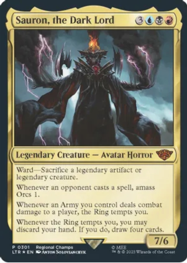 冥王、サウロンホリデーリリースポスターfoil 1枚