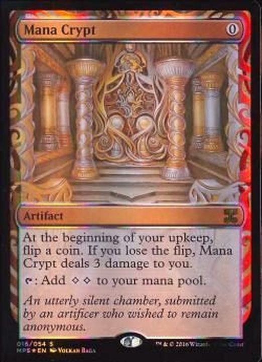 MTG 魔力の墓所 Mana Crypt MPS FOIL 部分光沢 英語版 MTG 魔力の墓所