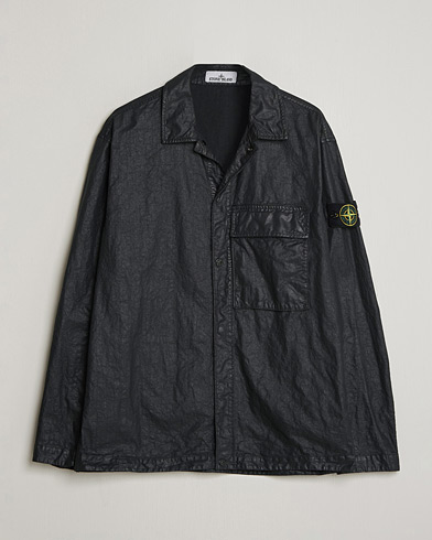Stone Island Nylon Metal Zip Overshirt Black at CareOfCarl.com