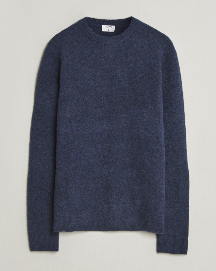 Stone Island Knitted Lambwool Sweater Mid Blue | Man - CareOfCarl.nl