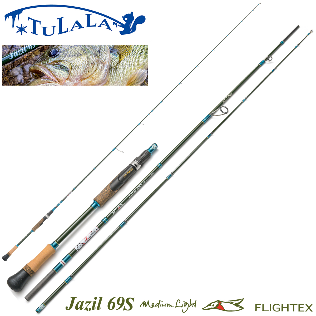 ツララ(TULALA) 24FLIGHTEX Jazil(ジャジル) 69S ML(スピニング3ピース