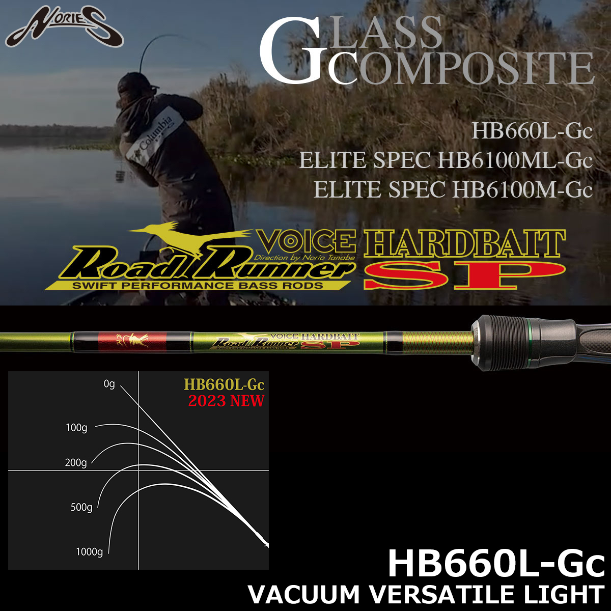 ノリーズ ロードランナー・ヴォイス HB660L-Gc バキュームバーサタイル