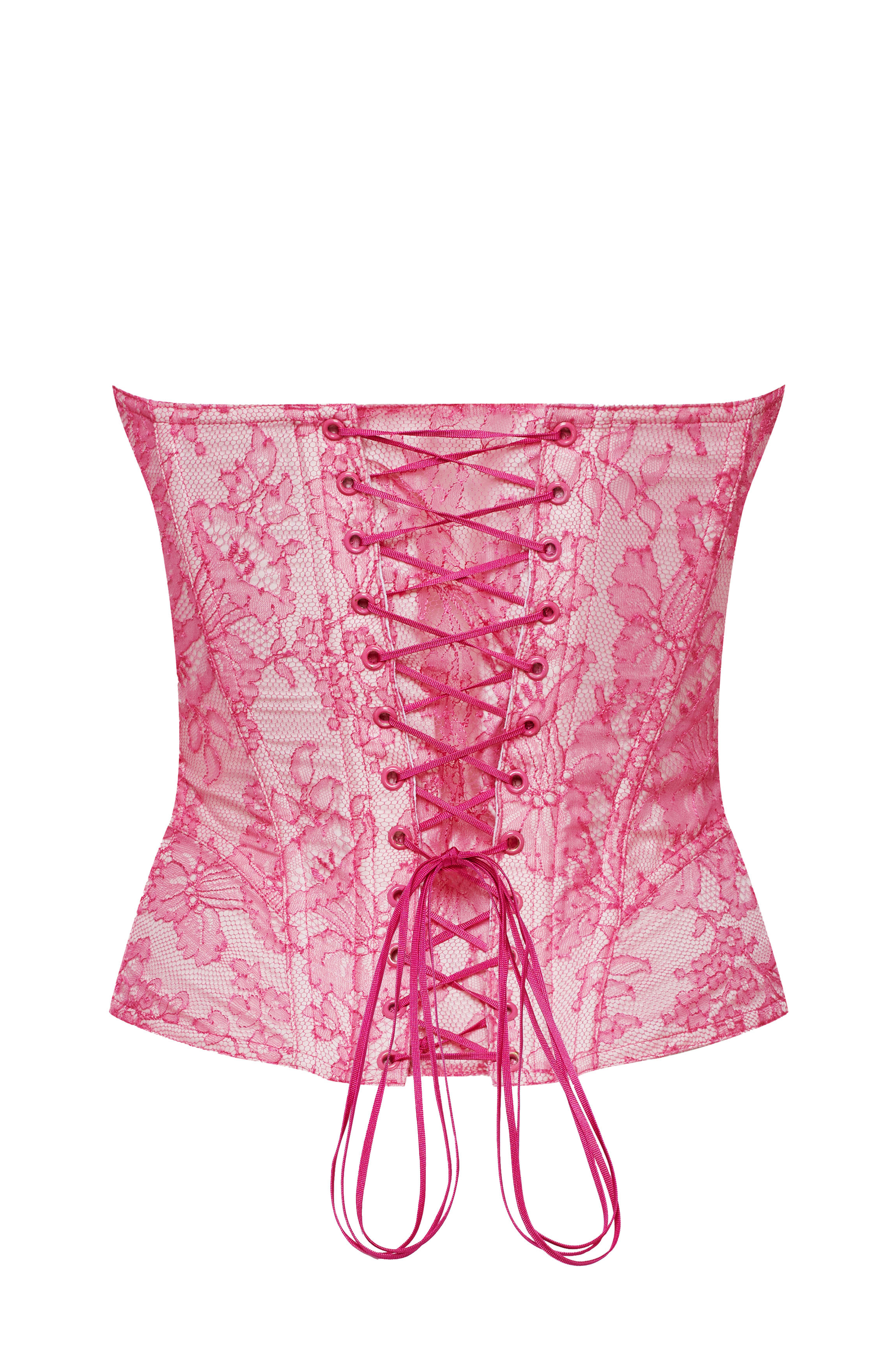 pink lace corset cadolle