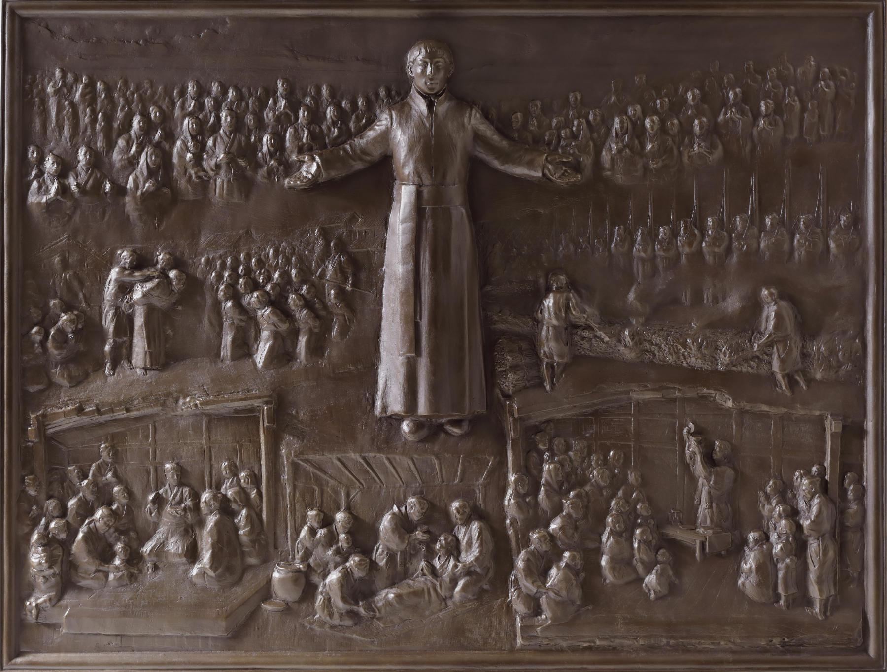 福者セバスチャン木村司祭と204殉教者』 ブロンズレリーフ