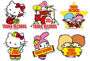 ハローキティ、マイメロ、キキララ、サンリオ×タワレコのコラボ