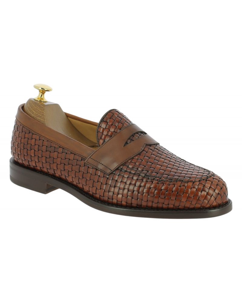 Woven Loafer 9628 Brown Leather | Elegance & Comfort | Berwick 1707