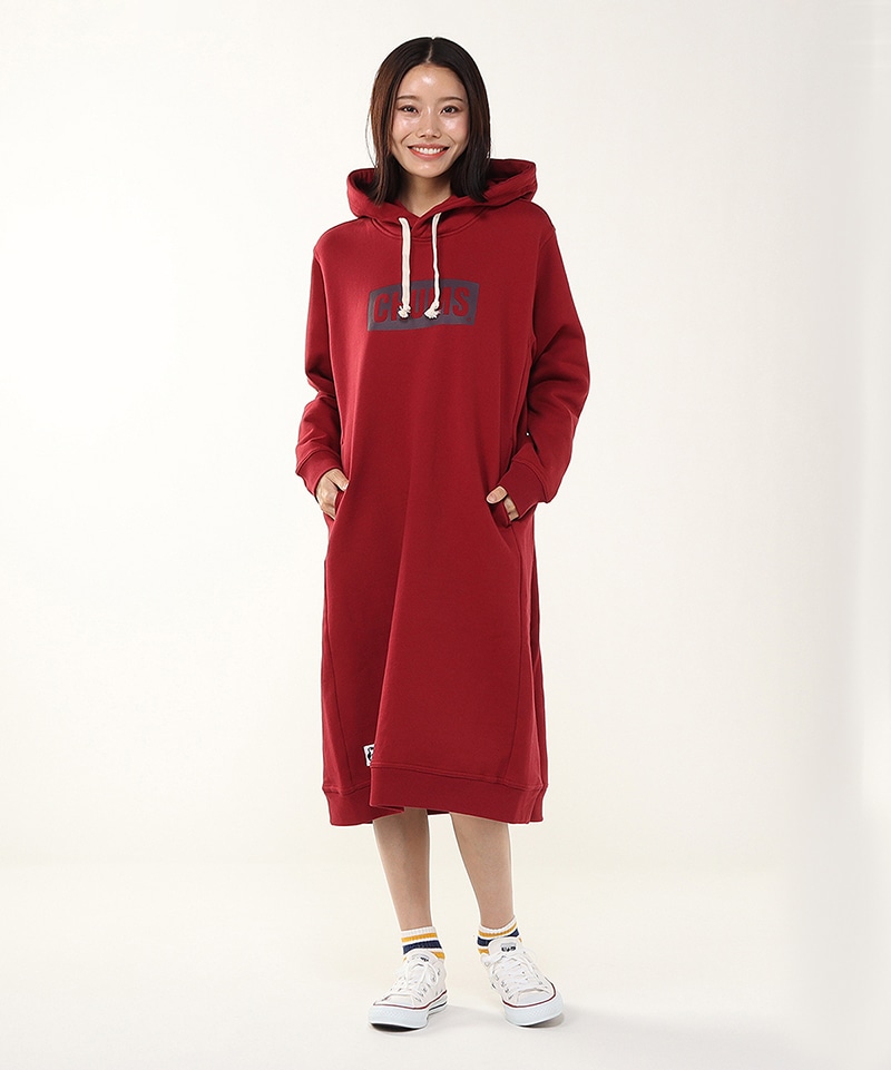 CHUMS Logo Long Parka/チャムスロゴロングパーカー(ワンピース